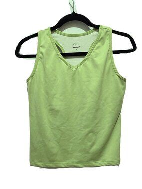 HEAD Tennis Tank Top Athletic Built In Bra Lime Green Size Youth Large